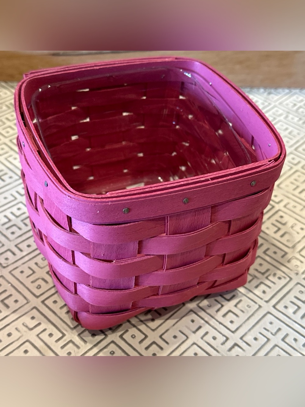 Longaberger Pink Woven Basket